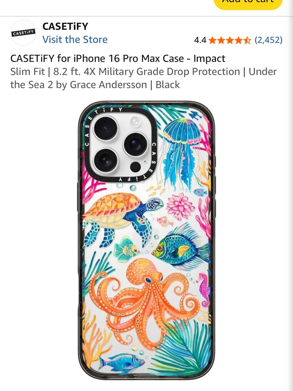 Casetify Colorful Underwater Creatures iPhone Case - Orange, Blue, Green, Pink